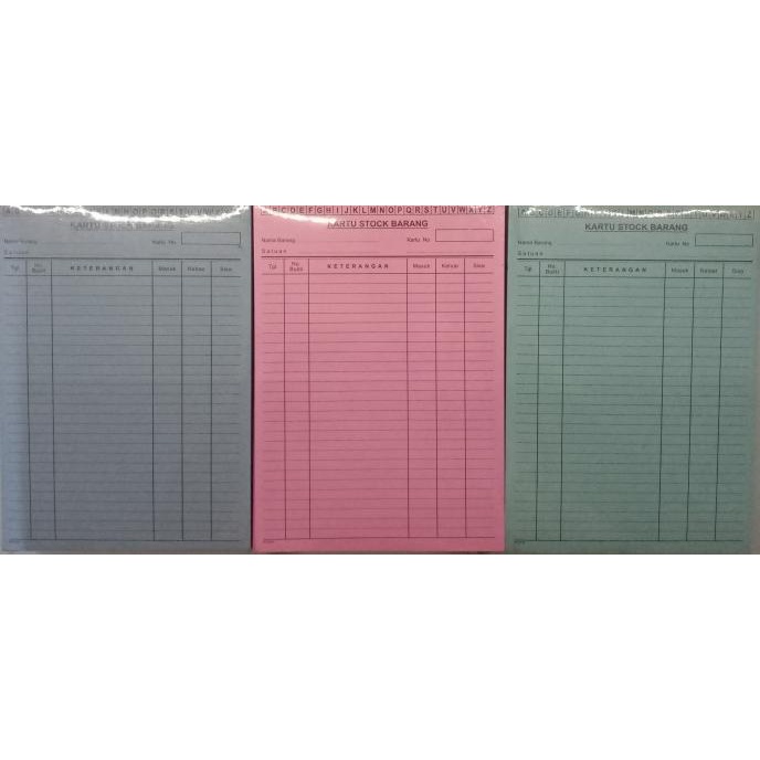 

Kartu Stok Stock Barang 1/2 Folio