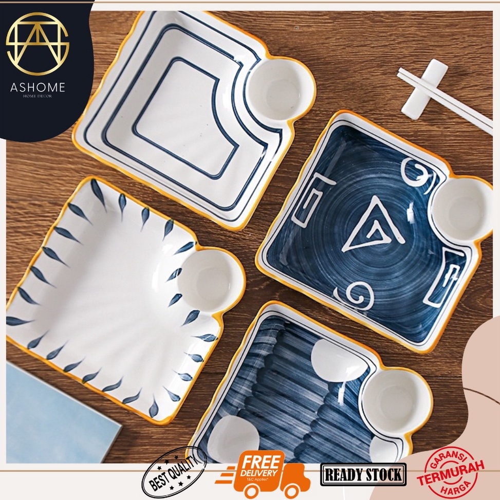 Murah Meriah.. ASHOME Piring Makan & Piring Saji KEramik Japan Series Elegan Tahan Panas Microwave S