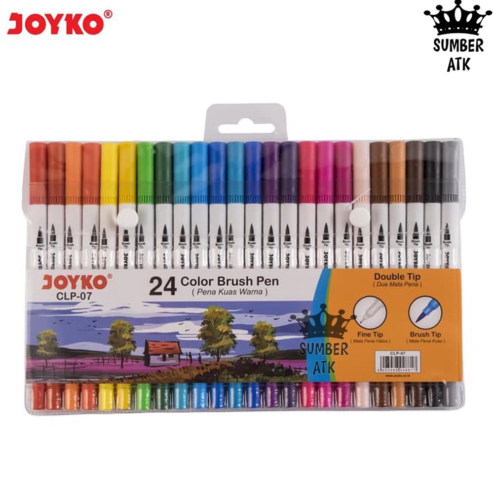 

Big Sale.. Color Brush Pen Pena Kuas Warna Joyko CLP-07 24 Warna Color DBP-24 VFQ