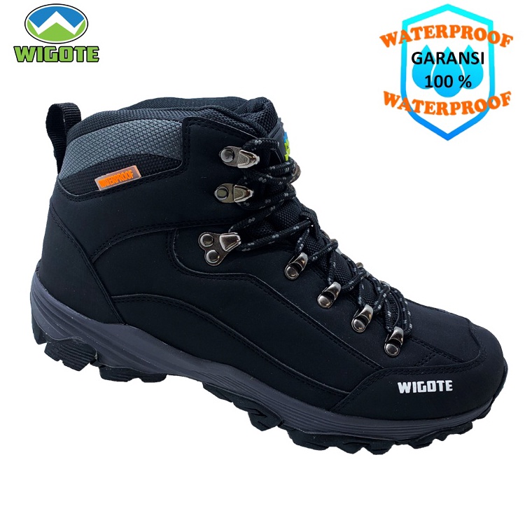 Model baru Sepatu Boots Waterproof Sepatu Gunung Sepatu Motor Safety Outdoor Wigote Hiking Outdoor O