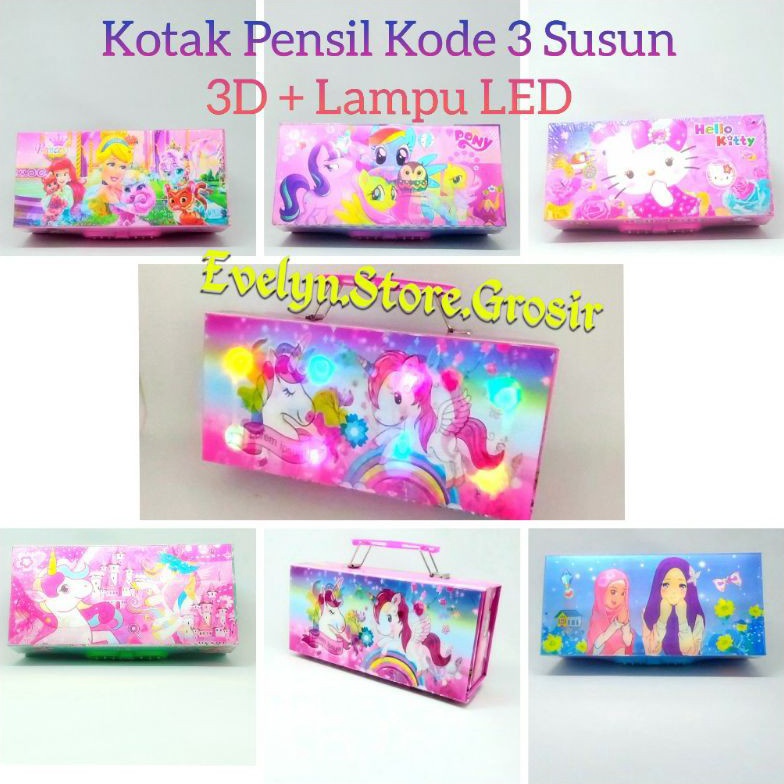

Buruan beli KOTAK PENSIL KODE 3D ADA LAMPU LED karakter anak CV0