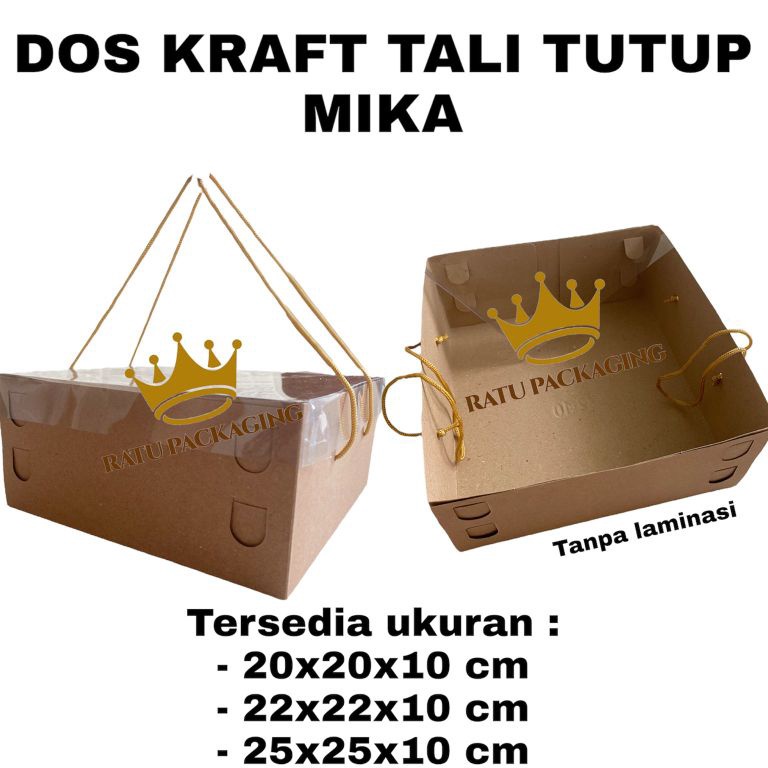 

Produk.. [10PCS] RATU | Dos KRAFT TALI TUTUP MIKA Tinggi 10CM Kardus Box Kotak Hampers 74