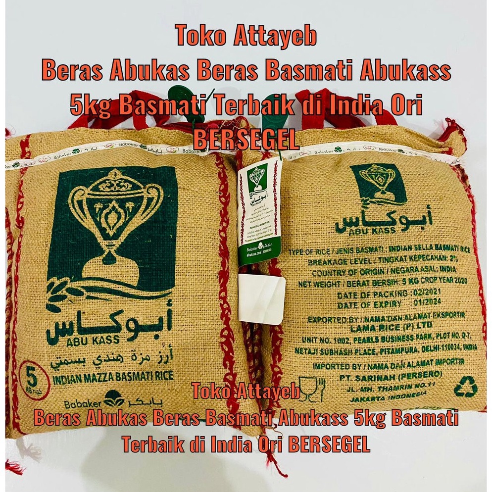 

Kekinian Beras Basmati Abu kass 5 kg Basmati Abukas Terbaik di India Ori BERSEGEL 08W