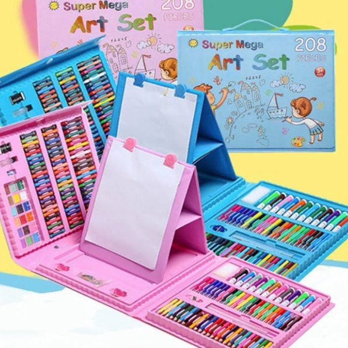 

✨Mall✨ (COD) Set Crayon 42,46,150& 208 Pcs / Alat Warna Crayon Set / Alat Tulis / Alat Melukis !!