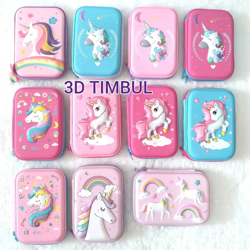 

Hot Sell.. Tempat pensil unicorn kotak pensil pensil case hardtop 3D unicorn lucu 05H
