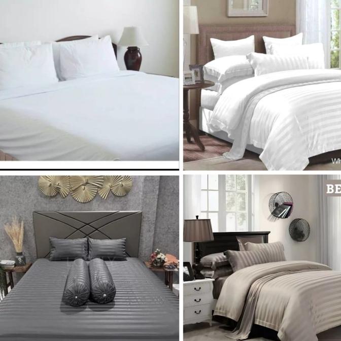 SPREI HOTEL SPREI POLOS PUTIH SPREI SALUR UK 160x200 180x200 200x200