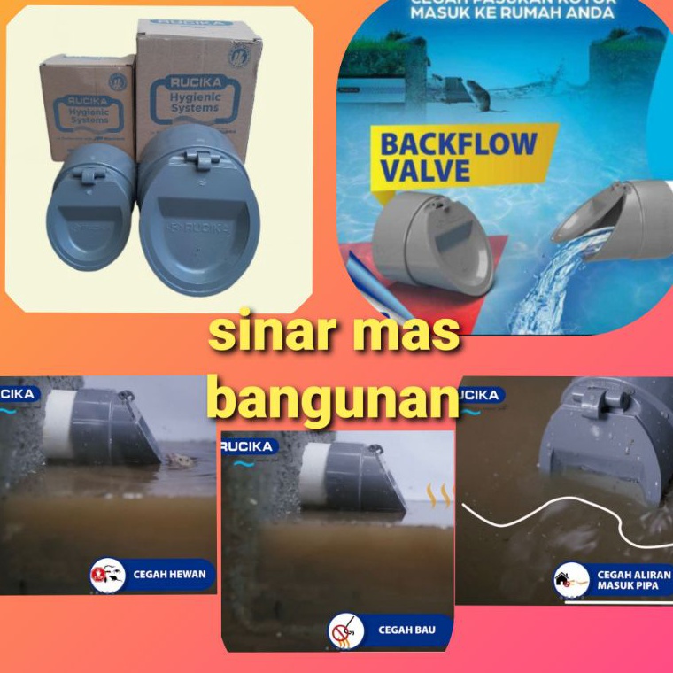 Diskon Promo.. Back flow valve rucika 3' dan 4' ,fiting katup satu arah rucika,backflow valve,tutup 