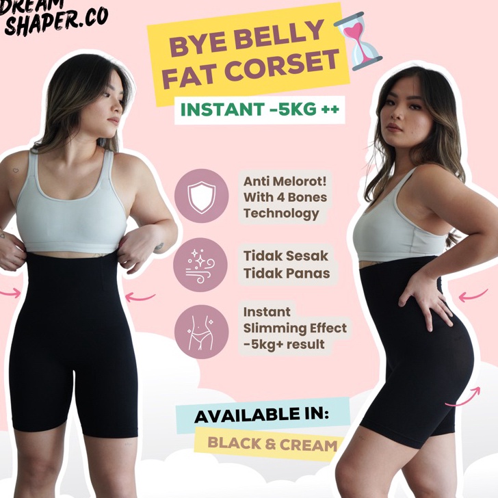 ꧁ MMMM 821010 DREAMSHAPER | BYE BELLY FAT CORSET PANTS. Celana Korset Slim Pelangsing Perut Paha Wan