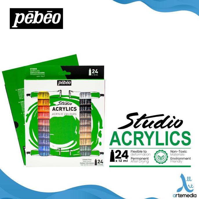 

Cat Akrilik Pebeo Studio Acrylic Paint 24x12ml Tube Set