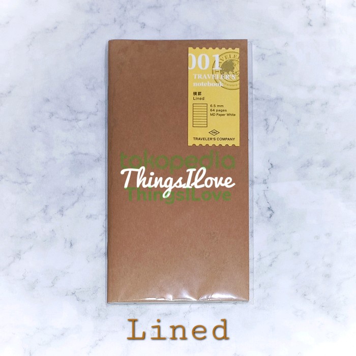 

Terlaris Midori Traveler'S Notebook Refill + 001 Lined Notebook - Authentic
