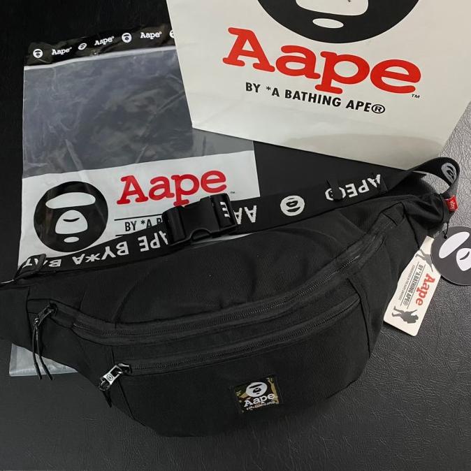 Tas Waistbag Aape Camo Original Black