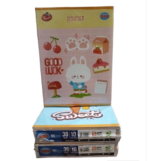 

BUKU TULIS SIDU 38 LBR / buku sekolah ( 1pack=10pcs)