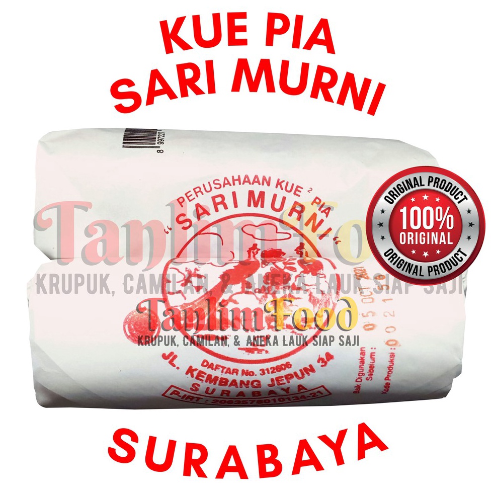 

Terlarisss.. Kue Pia / Bakpia Sari Murni Istimewa Surabaya - 250gr KVG