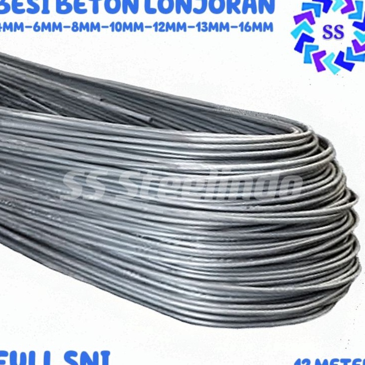 Grosir BESI BETON LONJORAN FULL SNI (6MM 8MM 10MM 12MM) POLOS DAN ULIR Terkini