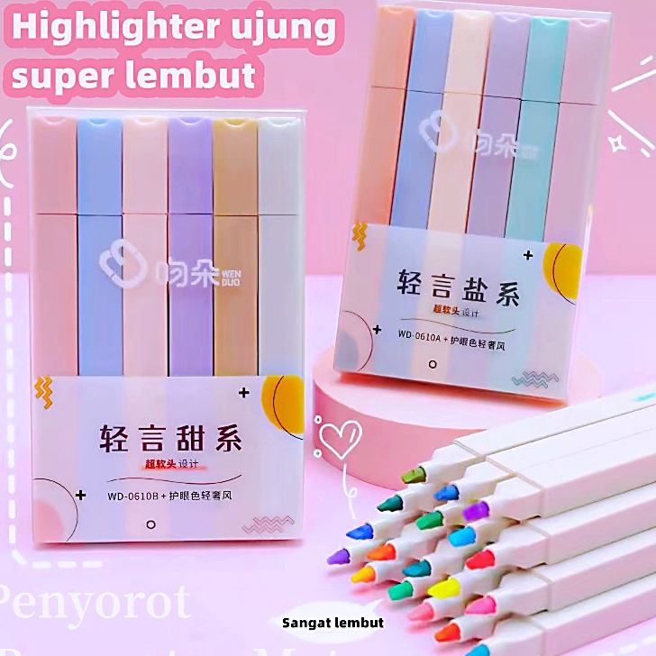 

✢Harga Termurah✷ RAH88 COD Highlighter MULTICOLOR Highlighter Pastel Pen Diary Marker Alat Tulis Pengganti Stabilo T56 Produk