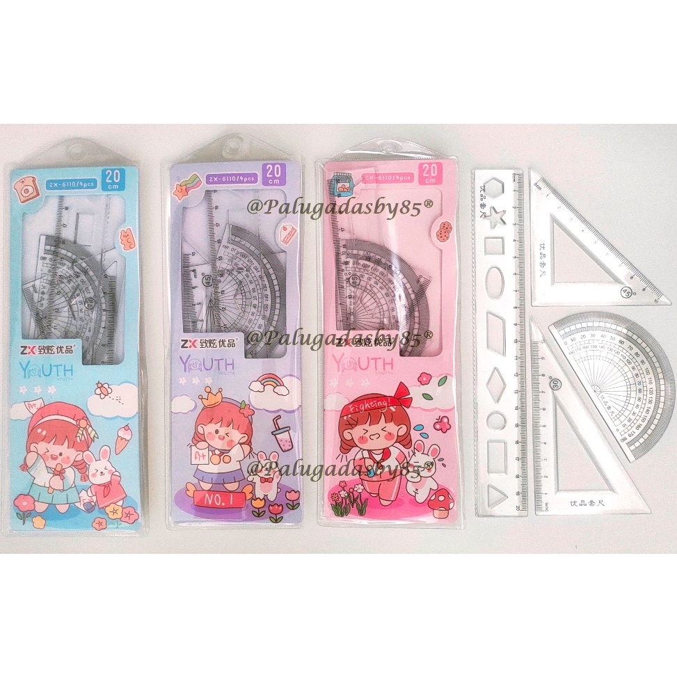 

【MEGA SALE】 Penggaris Set Fancy (1 Set Isi 4 Pcs) / Ruler Fancy / Penggaris Fancy / Penggaris Plastik / Penggaris Dompet / Penggaris Karakter
