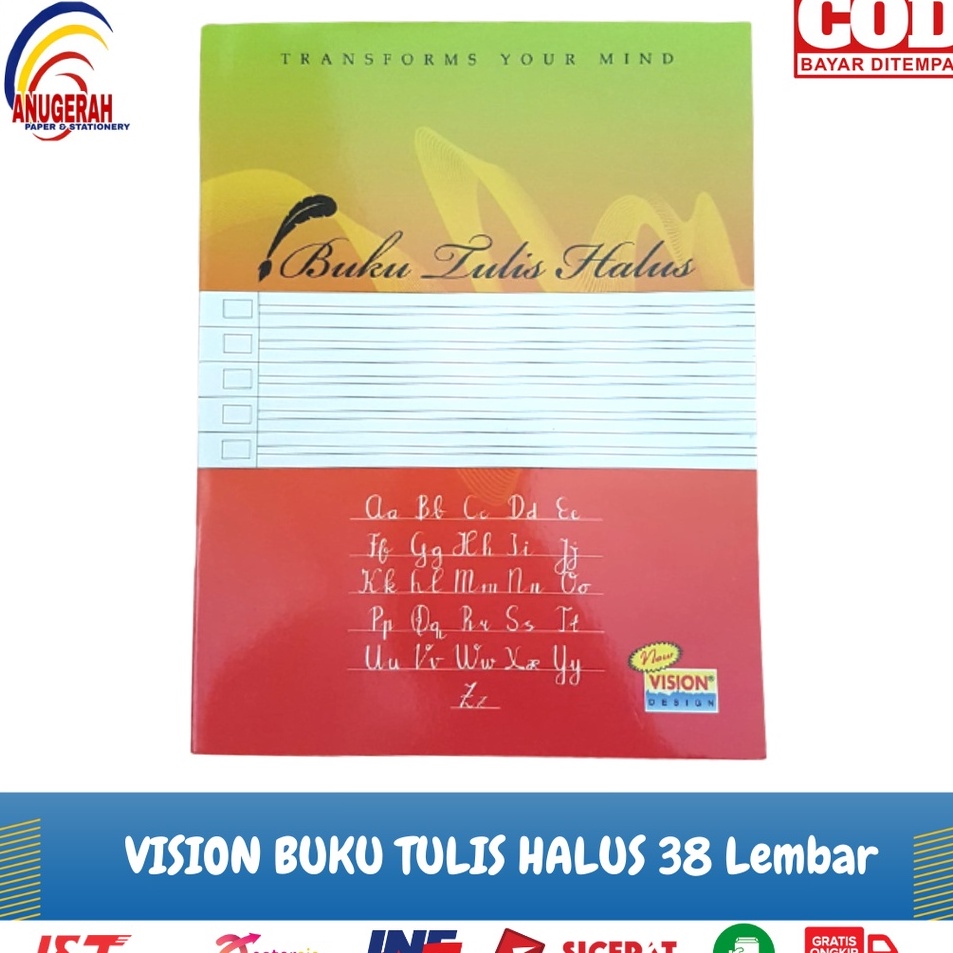 

➴Harga Termurah JIV7U VISION BUKU TULIS HALUS 38 Lembar (PAK) A72 ❁Harga Termurah