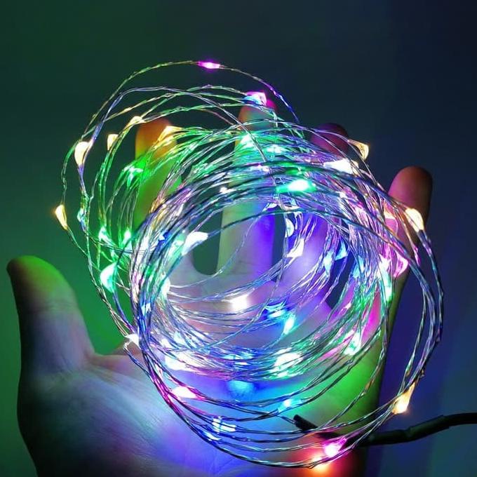 Silahkan Order] lampu hias led tumbler natal kawat kuning 10m 10 meter