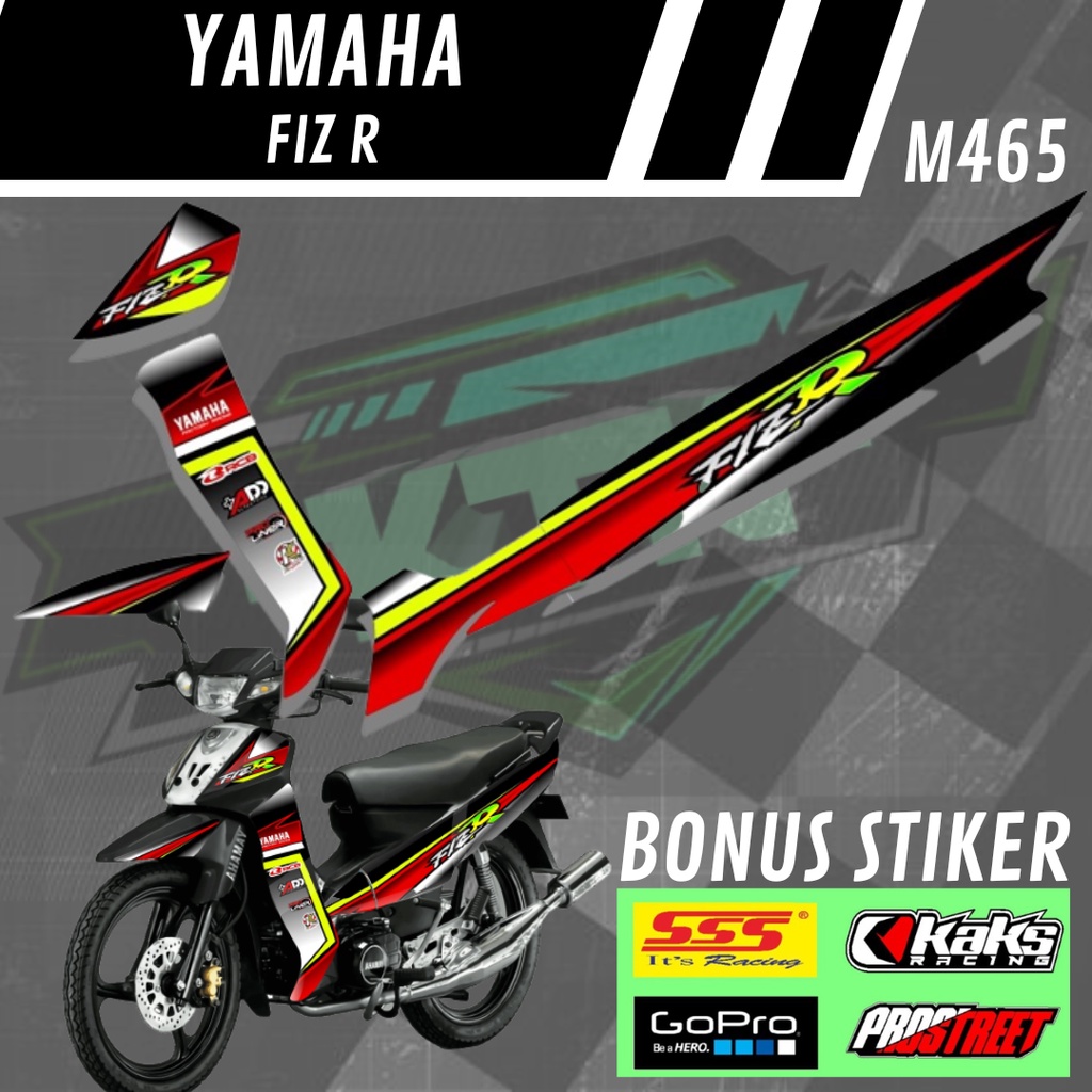 Lis Stiker Striping Variasi Aksesoris Motor Yamaha Fiz R M465 List Sticker Pelindung Bodi Decal Semi