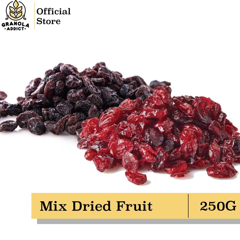 

Produk✯➚ HDDNR Granola Addict - Mix Dried Fruit (Raisin, Cranberry) 250G Q72 ➻Serba Murah