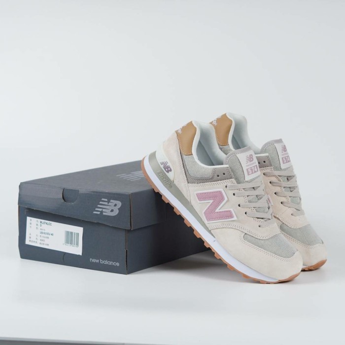 Sepatu Nb New Balance 574Lcc Beige Pink Women - Premium Original