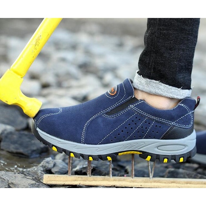 Ready  SEPATU SAFETY PRIA UJUNG BESI ORIGINAL SLIP ON SAFETY SHOES IMPORT