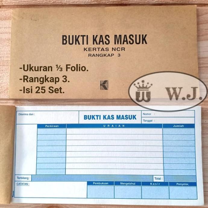 

Produk Unggulan] Buku Bukti Kas Masuk Folio, Rangkap 3