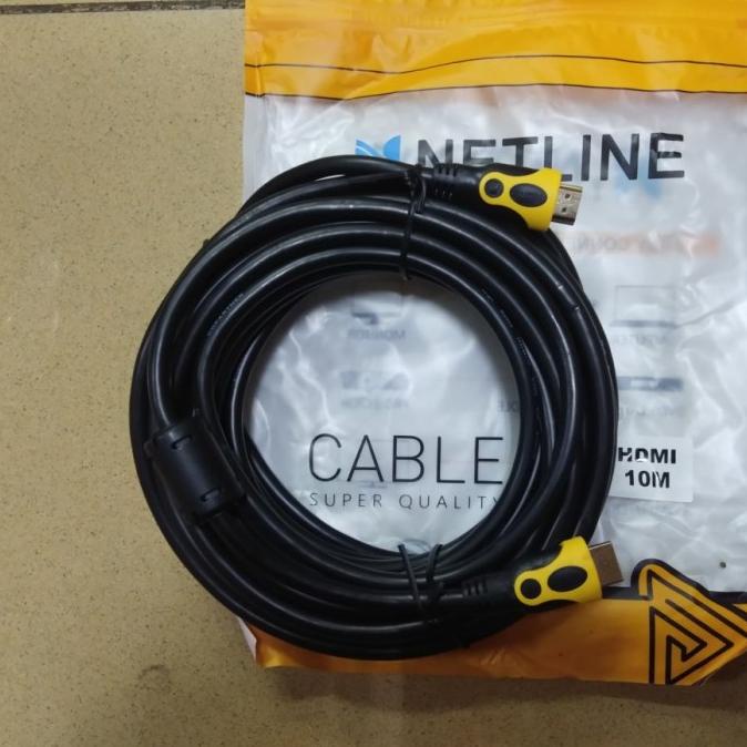 Kabel HDMI 10M Netline Gold Plated Cable HDMI 10 Meter 1080P