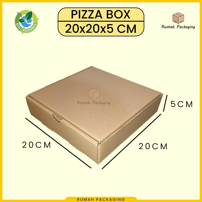 

Kardus / Kotak Box Pizza Die Cut Packing Polos 20x20x5 cm