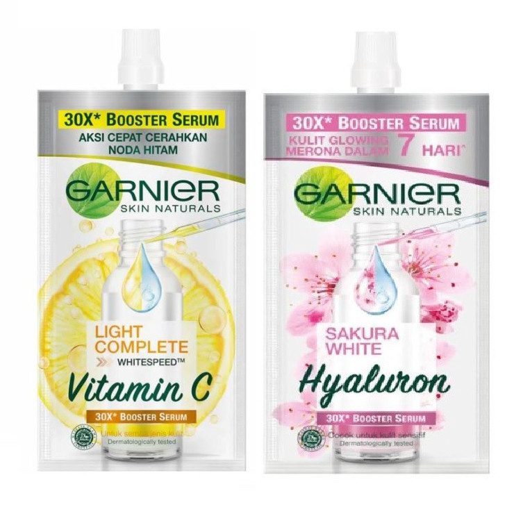 Best Produk☍ IY0LS ☘️ CHAROZA ☘️ GARNIER Serum Sakura White Hyaluron 30X Booster / Light Complete Vi