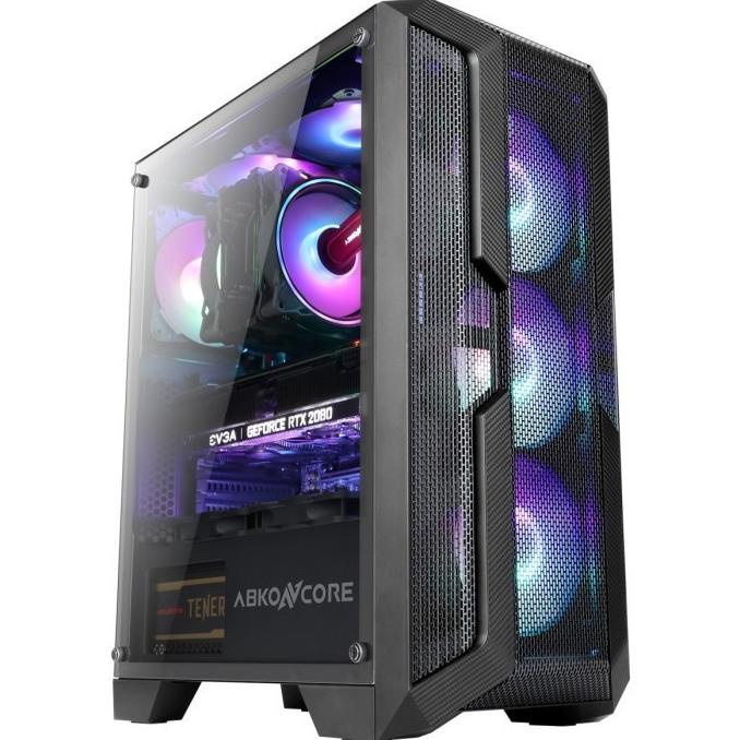 CASING ABKONCORE HELIOS 250X / H250X TEMPERED GLASS INCLUDE 4 FAN