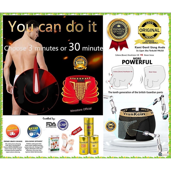 Best Seller Super Boxer Celana Dalam Kesehatan Pria Celana Magnetic Vcun Kcin Ori