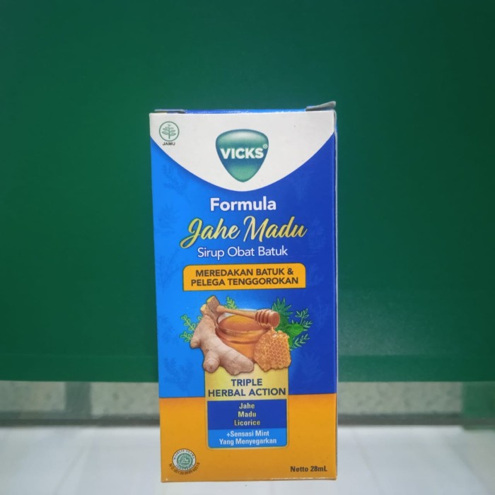 Obat Batuk Vicks Formula Jahe Madu Sirup 28 ml & 56 ml - 28 ml