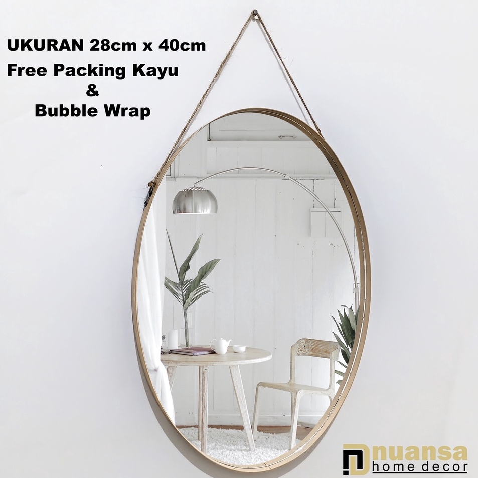 ➵Harga Murah Z0ZE8 KACA AESTHETIC - CERMIN OVAL - KACA FRAMELESS ( UKURAN 28 x 40 CM ) H81 Pasti Mur