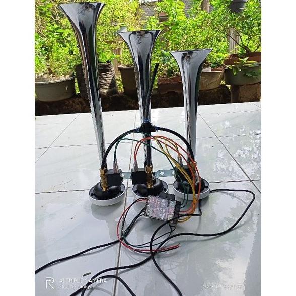 /////] klakson telolet 3 corong 17 nada lagu basuri 12v&24v