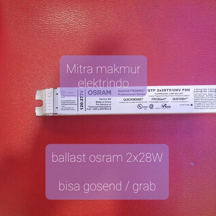 Ballast Osram 2X28 W Watt / Ballast Quicktronic Osram Qtp 2X28T5 2X28W