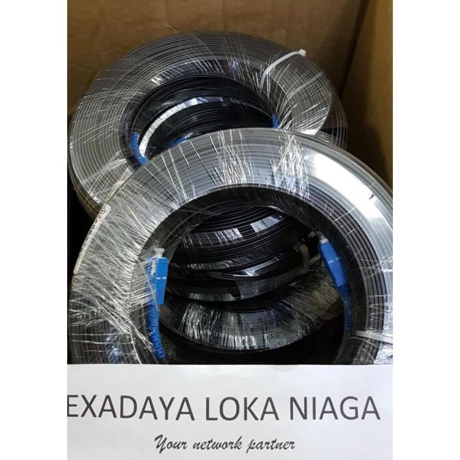 Kabel Fiber Optik Ftth Sc Indihome / Drop Wire Core Optic 200 Meter