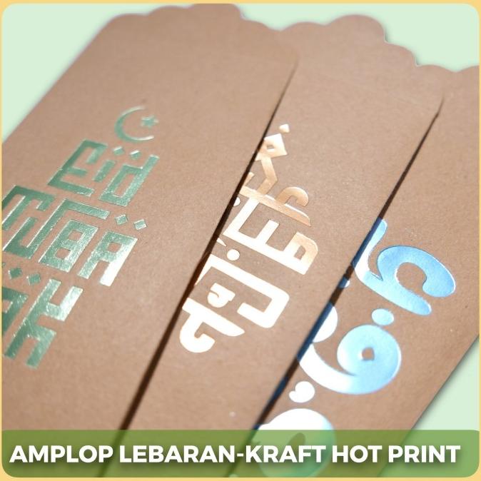 

Lebaran Idul Fitri Angpao Amplop Kraft Hot Print Metalik Satuan