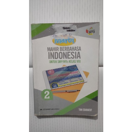 

Buku BEKAS mahir berbahasa Indonesia kelas 8 K.13