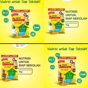 

$+$+$+$+] NESTLE DANCOW Fortigro Susu Bubuk Cokelat Usia Sekolah Pouch 1kg / 100