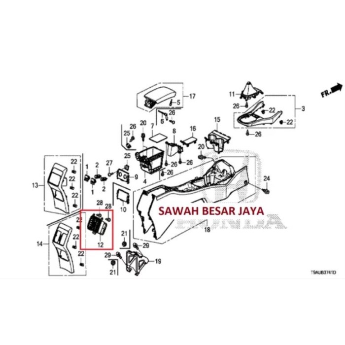 Outlet Assy Kisi Kisi AC Tengah Belakang Honda City GM6 Original ORIGINAL