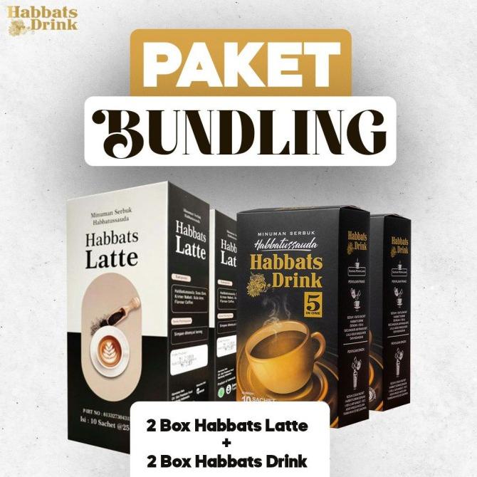 

Open DS] Paket Bundling 2 Box Habbats Latte & 2 Box Habbats Drink isi 10