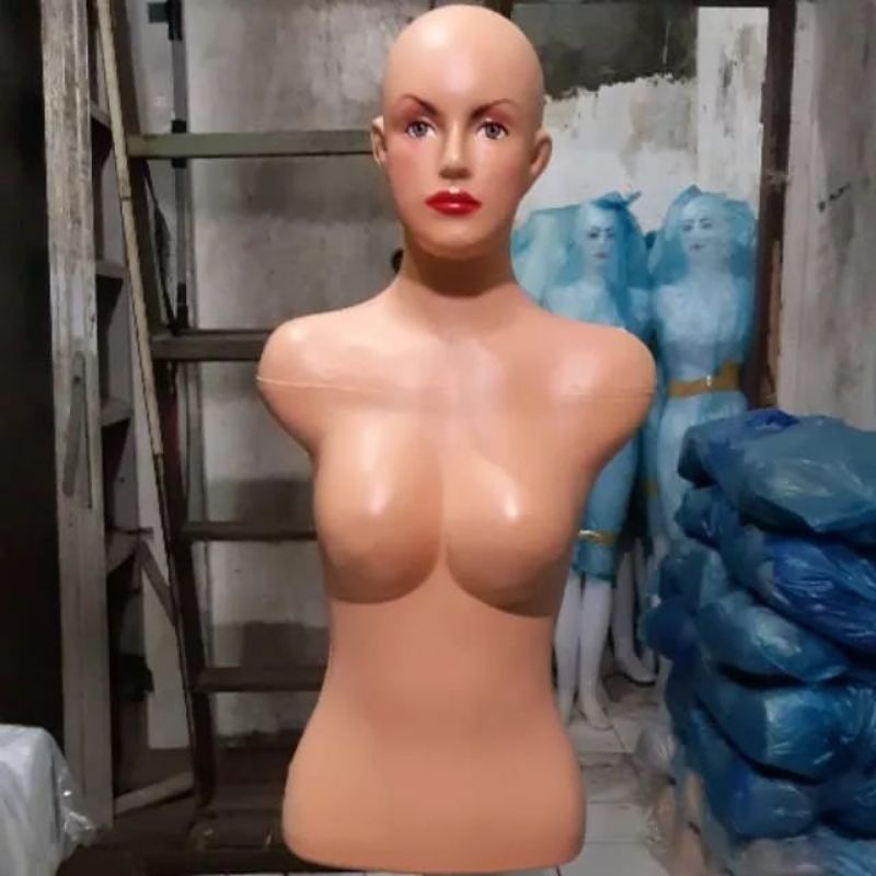 Manekin Torso Cewek Display Manekin Plastik Torso Cewek Setengah Badan Patung
