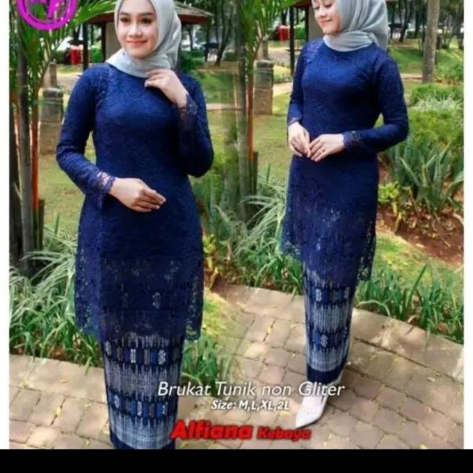 baju kebaya tunik burkat - kebaya tunik jumbo - kebaya modern brokat