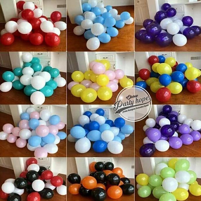%%%%] Balon Latex doff 1 PACK ISI 100 / Balon Per Pack / Balon Karet doff