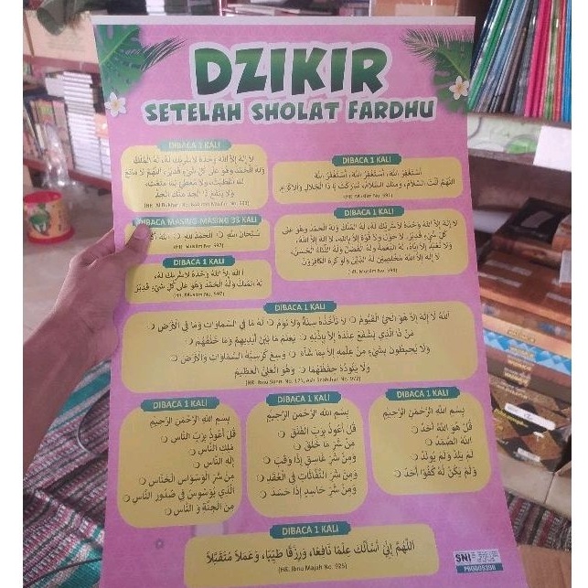 Poster dzikir setelah sholat fardlu