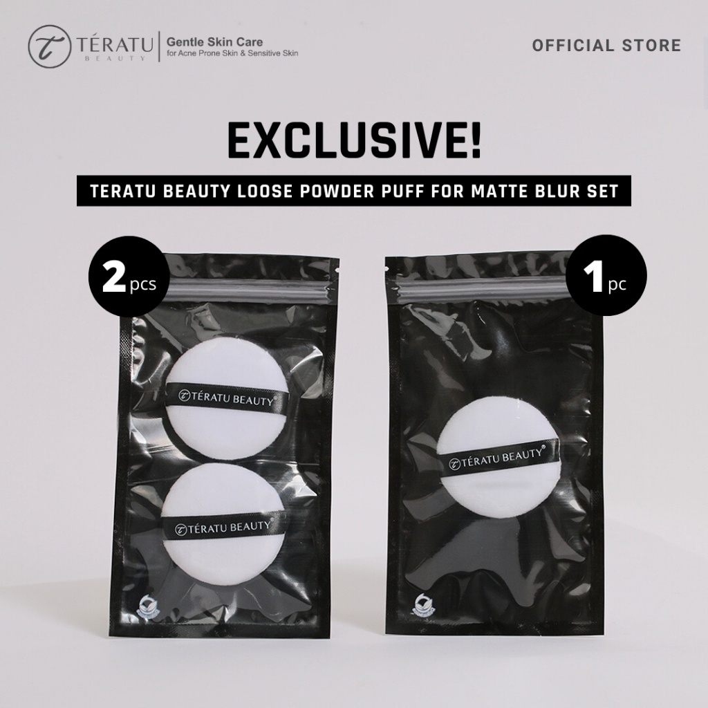 TERATU BEAUTY Loose Powder Puff for Matte Blur Set