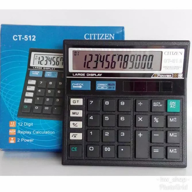 

Jaman Now.. Kalkulator Calculator Citizen CT-512 12Digit ALQ