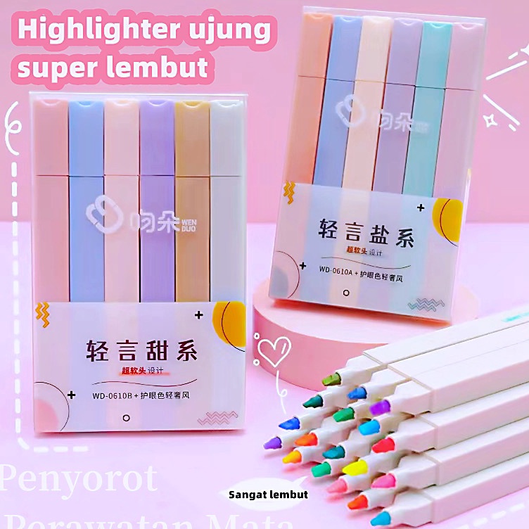 

Kirim Langsung✮ ZMBHH COD Highlighter MULTICOLOR Highlighter Pastel Pen Diary Marker Alat Tulis Pengganti Stabilo Y71 ➽Seller