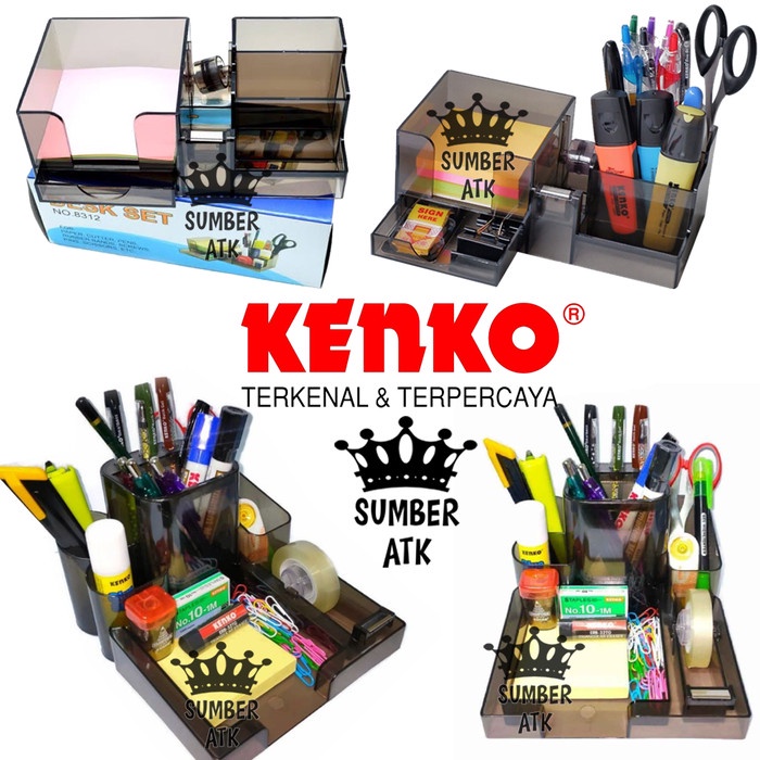 

Bestseller Desk Set Organizer Kenko K-8312 Tempat Organize Alat Tulis Meja -1Pcs